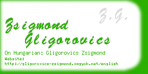 zsigmond gligorovics business card